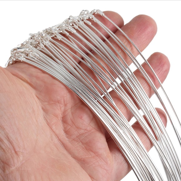 Sterling Silver Round Omega Chain Necklace - Picture 3 of 12